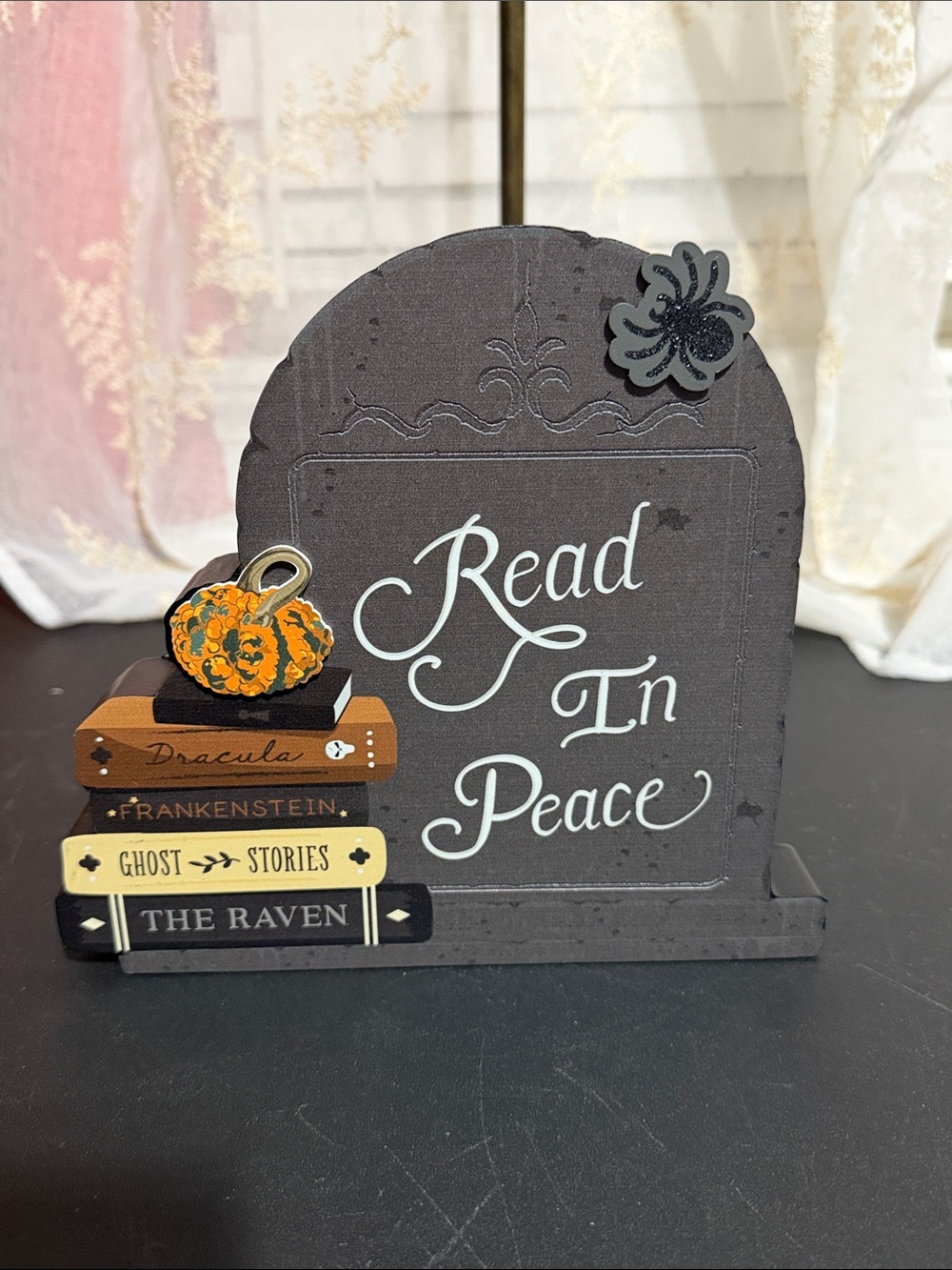 Eccolo Halloween books “read in peace “ table decor